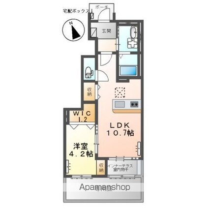 ルミナスＡ[1LDK/43.96m2]の間取図