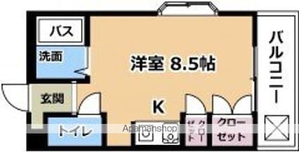 グランドハイツ柴原[1R/20.52m2]の間取図