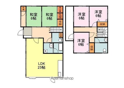 万能倉タカノ貸家[5LDK/132.7m2]の間取図