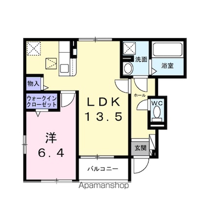 サンライズ・ＭＩＴＯ　Ｂ[1LDK/47.71m2]の間取図