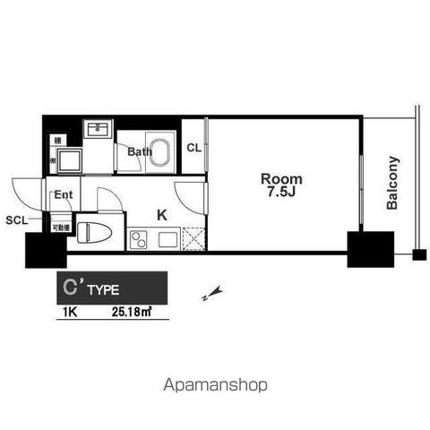 【大阪市西区本田のマンションの間取り】