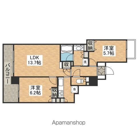 【府中市宮町のマンションの間取り】