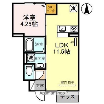 Ｄーｒｏｏｍ今福[1LDK/35.7m2]の間取図