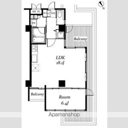 アーバンパーク代々木[1LDK/52.12m2]の間取図