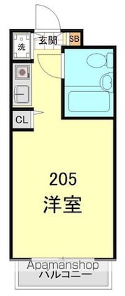 トップ巣鴨[1R/16.08m2]の間取図