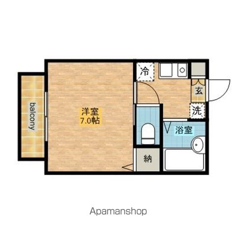 グランドソレーユⅠ 205 ｜ 茨城県神栖市大野原４丁目6-20（賃貸アパート1K・2階・20.24㎡） その2