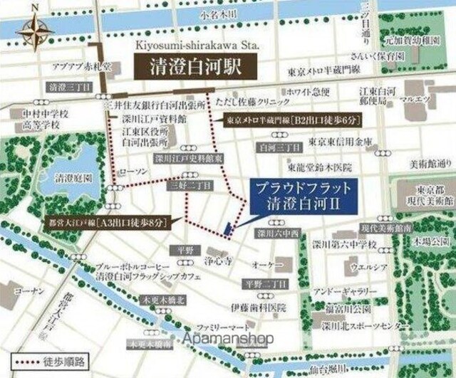 プラウドフラット清澄白河Ⅱ[1LDK/35.75m2]の配置図