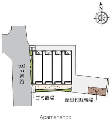 レオネクストオーキッド東部[1K/22.75m2]の配置図