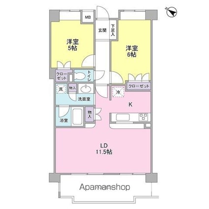 コート　メドウ[2LDK/60.94m2]の間取図