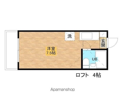 トーシンハイツ丹木町[1R/17.3m2]の間取図