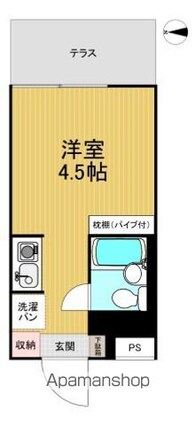 レスポワール南馬込[1R/14.22m2]の間取図