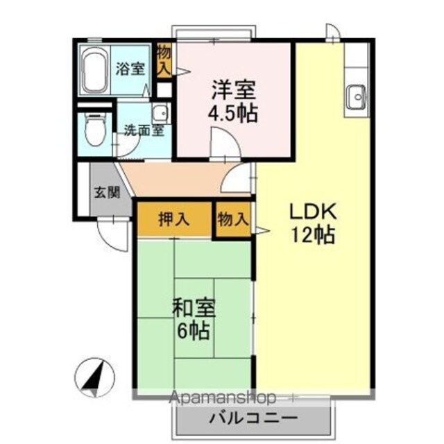 ニュースリーパブリック[2LDK/54.29m2]の間取図