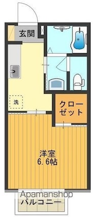 プチメゾンＫ[1K/24.7m2]の間取図