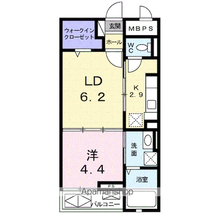 ベルファミーユ[1LDK/35.31m2]の間取図