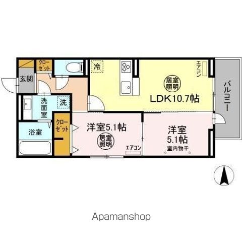 【ＦＥＲＲＯ　ＰＡＬＡＺＺＯ　Ａ棟の間取り】