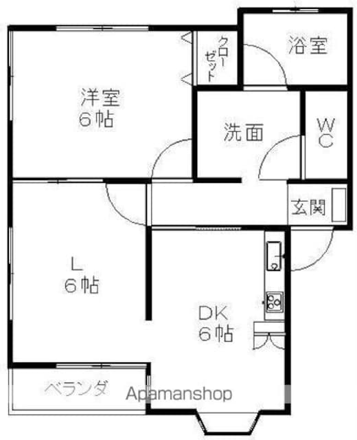 パレス５３Ａ[1LDK/41.61m2]の間取図