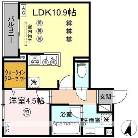 ディアライズ綾羅木本町 A棟の間取り写真