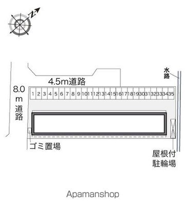 レオパレスリヒトクライス[1K/28.02m2]の配置図