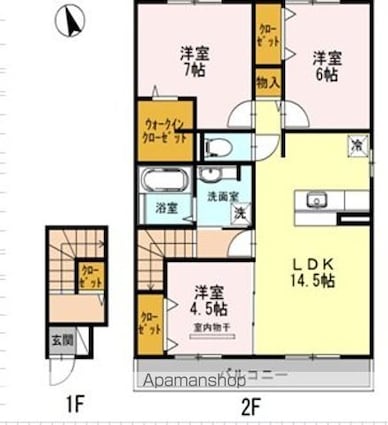 和歌山県和歌山市紀三井寺[3LDK/79.86m2]の間取図