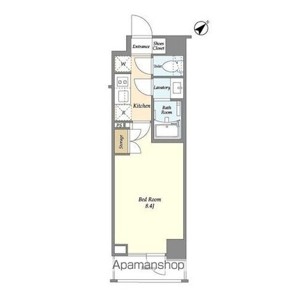 エトワール駒沢大学[1K/25.29m2]の間取図
