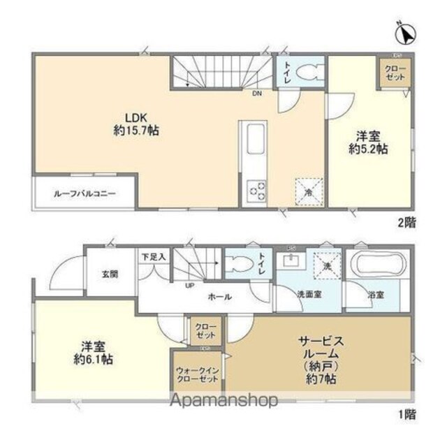 Ｋｏｌｅｔ尾山台南０８[2SLDK/77.62m2]の間取図