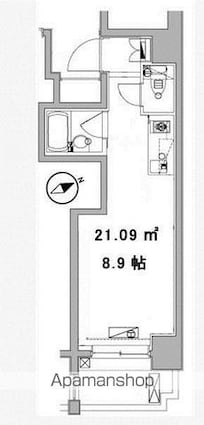 東京都中野区東中野３丁目[1R/21.09m2]の間取図