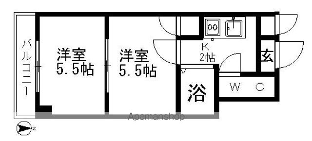 オアシス日向の間取り写真