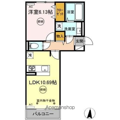 DーROOMシャンヴルの間取り写真