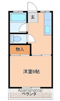 リバーサイドコーポ[1K/23m2]の間取図