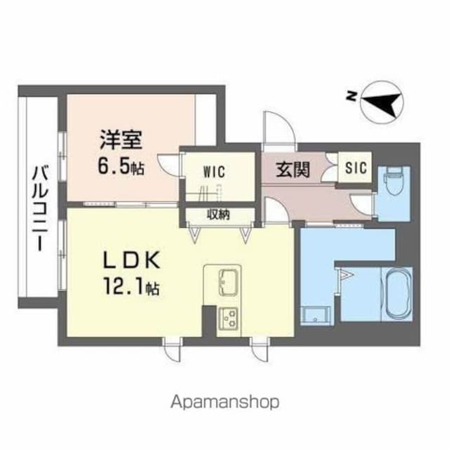 和歌山県和歌山市吉田[1LDK/51.77m2]の間取図