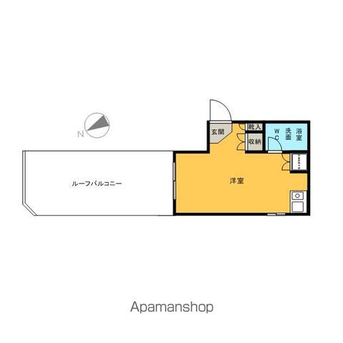 スカイコートときわ台第２[1R/18.72m2]の間取図