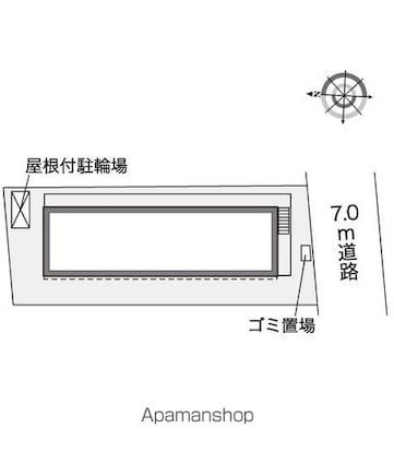 レオパレスアメジスト諏訪野[1K/22.35m2]の配置図