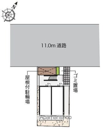 レオネクストたまき[1K/24.81m2]の配置図