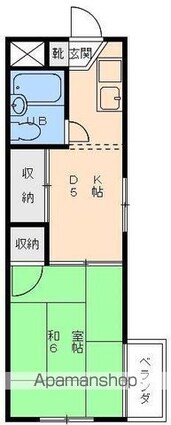 パールハイツ寿[1DK/23.09m2]の間取図