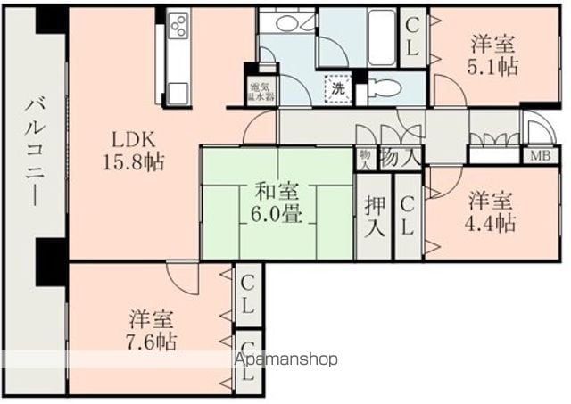 パストラルハイム白藤 弐番館の間取り写真