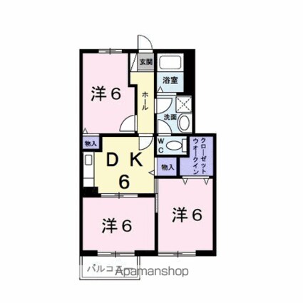 サンエステート[3DK/56.8m2]の間取図