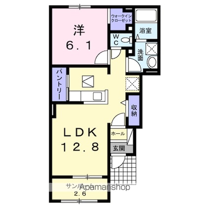コーポ　里山[1LDK/50.09m2]の間取図