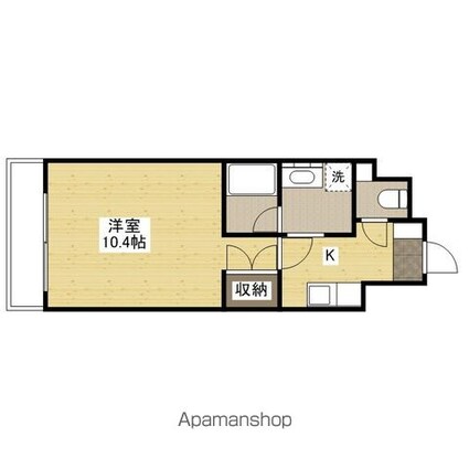 プランドール西観音[1K/29.45m2]の間取図