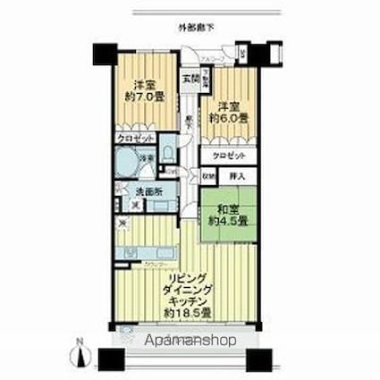 サーパスシティ城山公園[3LDK/83.14m2]の間取図