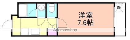 エタニティコートⅡ番館[1K/24.2m2]の間取図