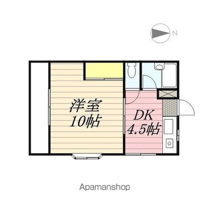 Ｇｒｅｅｎ　Ｎｅｗ　Ｍｔ[1DK/26.24m2]の間取図