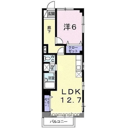 ＡＮＮＥＸーＭ[1LDK/44.06m2]の間取図