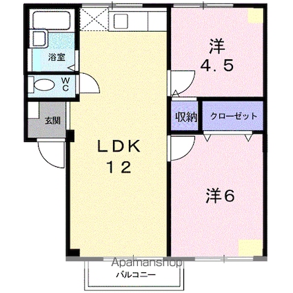 エステートパール　ファースト[3DK/45.14m2]の間取図