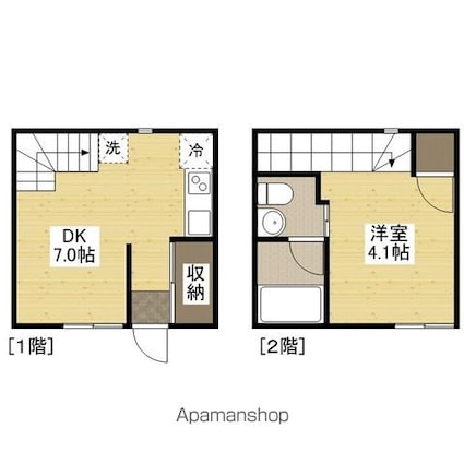 広島県広島市中区吉島東１丁目[1DK/27.14m2]の間取図