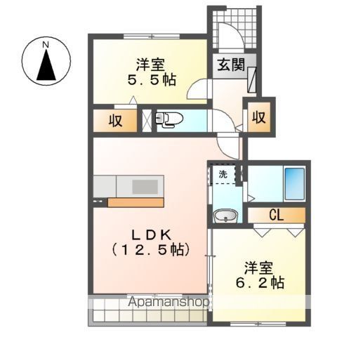 サニーフラット弐番館の間取り