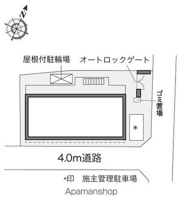 東京都練馬区関町東１丁目[1K/19.87m2]の配置図
