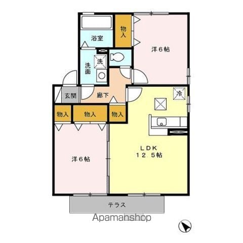 グランドールシャトー A棟の間取り写真