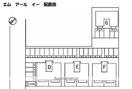 エムアールイー　Ｇ棟[1LDK/42.72m2]の配置図
