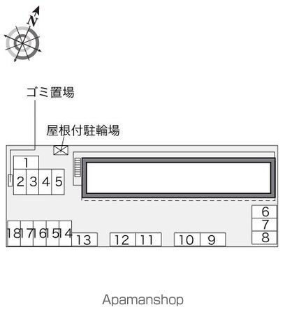 レオパレスＦｌｏｒｅｔ[1K/31.05m2]の配置図