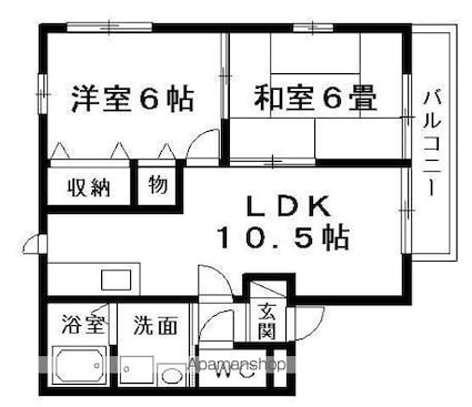 サニーコート[2LDK/49.85m2]の間取図
